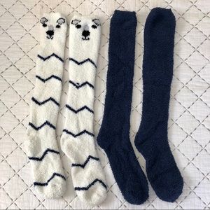 Cute fluffy knee length socks